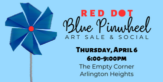 Red Dot – Blue Pinwheel Art Sale & Social