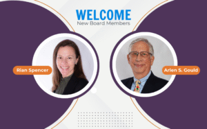 Pictures of new board members Rian Spencer and Arlen S. Gould