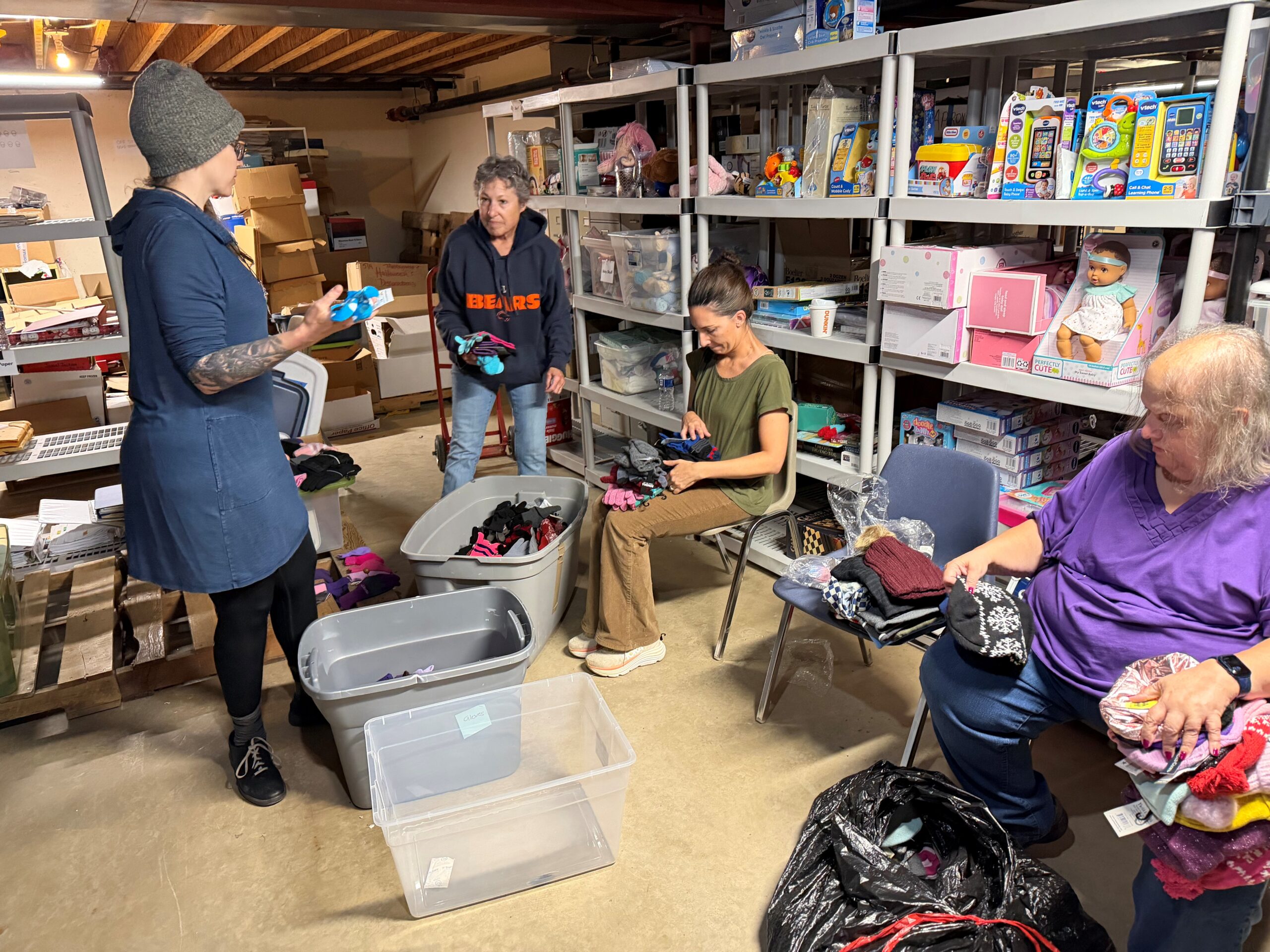 a group of volunteers at an event
