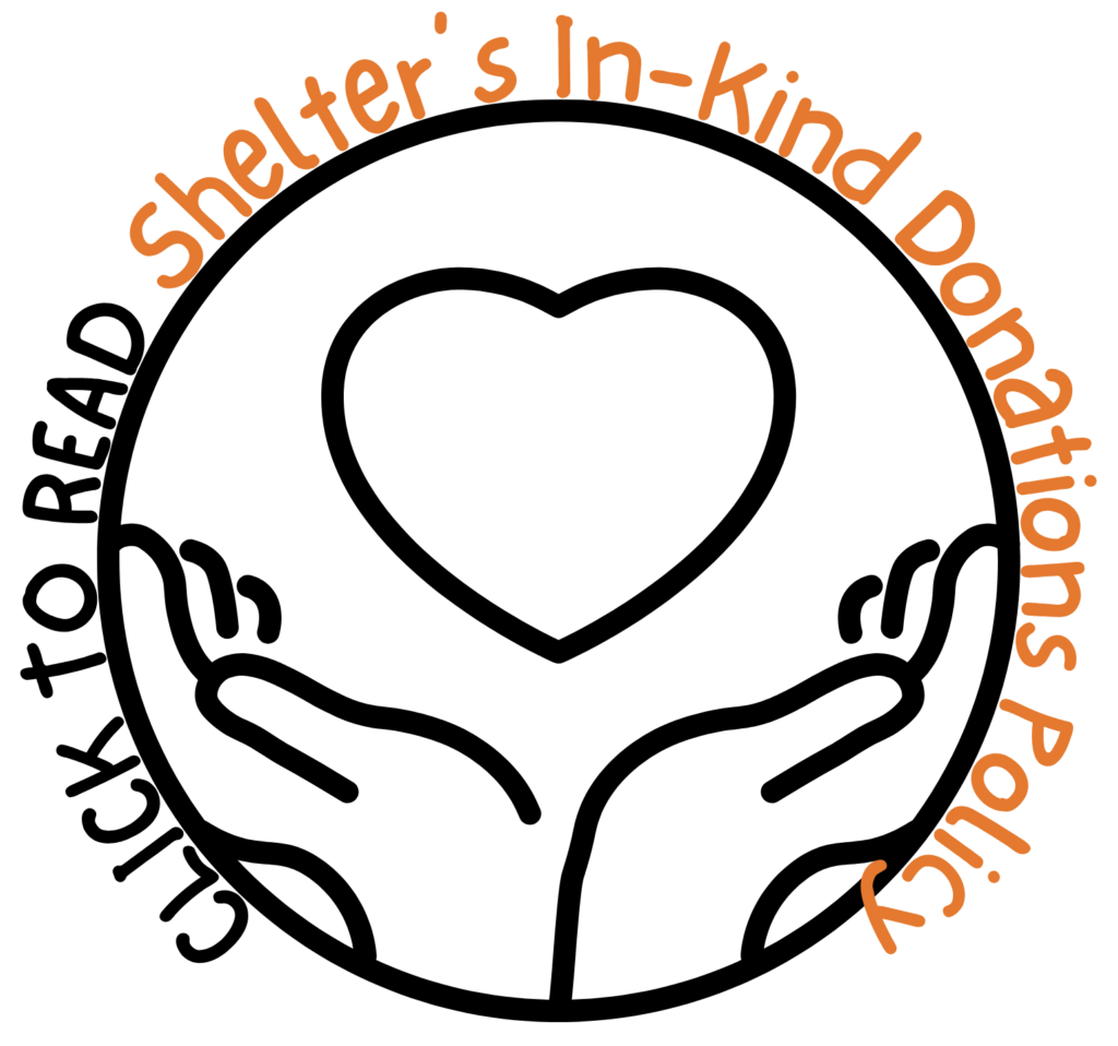 click to read shelter's in-kind donations policy